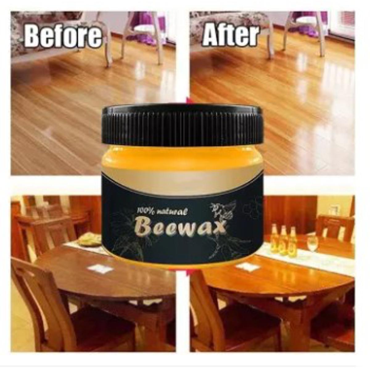 Picture of Mintiml Beewax Wood Polish Polisher Polishing Compound Wax Floor Seasoning Furtniture Wrap Care Magic Repair Traditional All-Purpose Wood