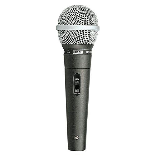 Picture of AHUJA AUD 98XLR Professional Dynamic Handheld Microphone 3 Pin Wired Corded Microphone High Output Neodymium Cartridge Excellent Intelligibility Black