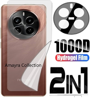 Picture of 2in1 Back Protector Combo Pack for Realme P1 Pro 5G (Back Hydrogel Poly Protector + 3D Camera Lens Protector Glass)