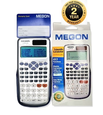 Picture of FX-991ES Plus 2 years Warranty MEGON Scientific Calculator For Students Grey