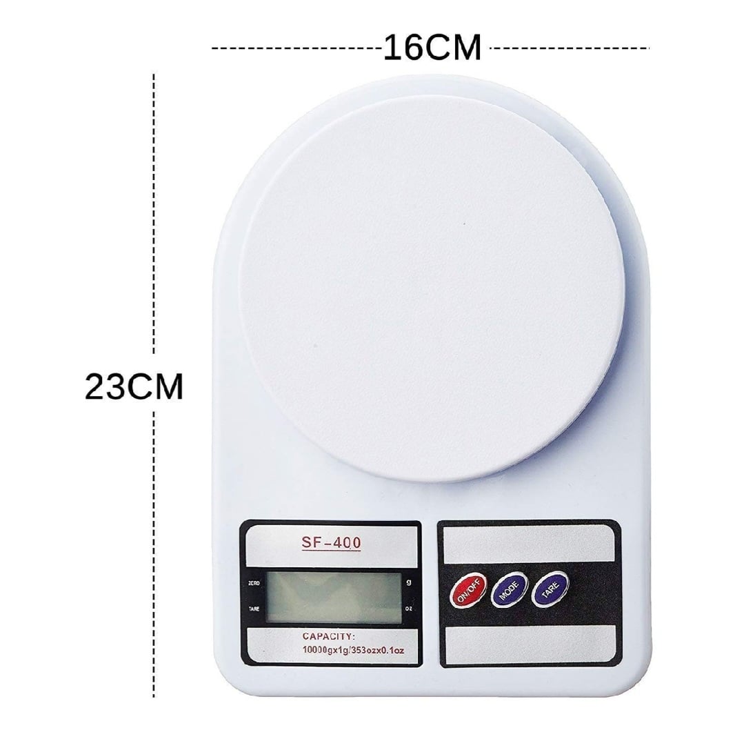 Picture of Electronic Kitchen Digital LCD DIsplay Weighing Scale 10 Kg - Weight Machine White