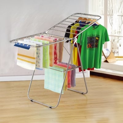 Picture of Heavy SS Home Intuition Foldable Clothes Drying Rack Dryer -Silver
