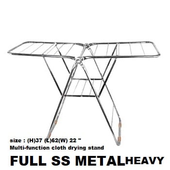Picture of Heavy SS Home Intuition Foldable Clothes Drying Rack Dryer -Silver