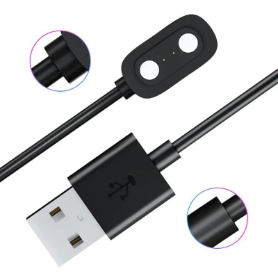 Picture of Colmi P28 Magnetic USB Charging Cable High-Quality Fast Charger for Smartwatch (Black)