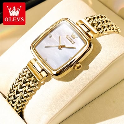Picture of Olevs New Ladies Square Stainless Steel Analog Wrist Watch For Women 