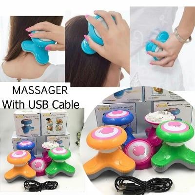 Picture of Xinyan electric vibrating body massager Battery and Current Use Multicolor