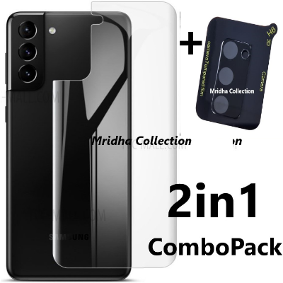 Picture of 2in1 Back Protector Combo Pack for Samsung Galaxy S21 FE 5G (Back Hydrogel Poly Protector + 3D Camera Lens Protector Glass)