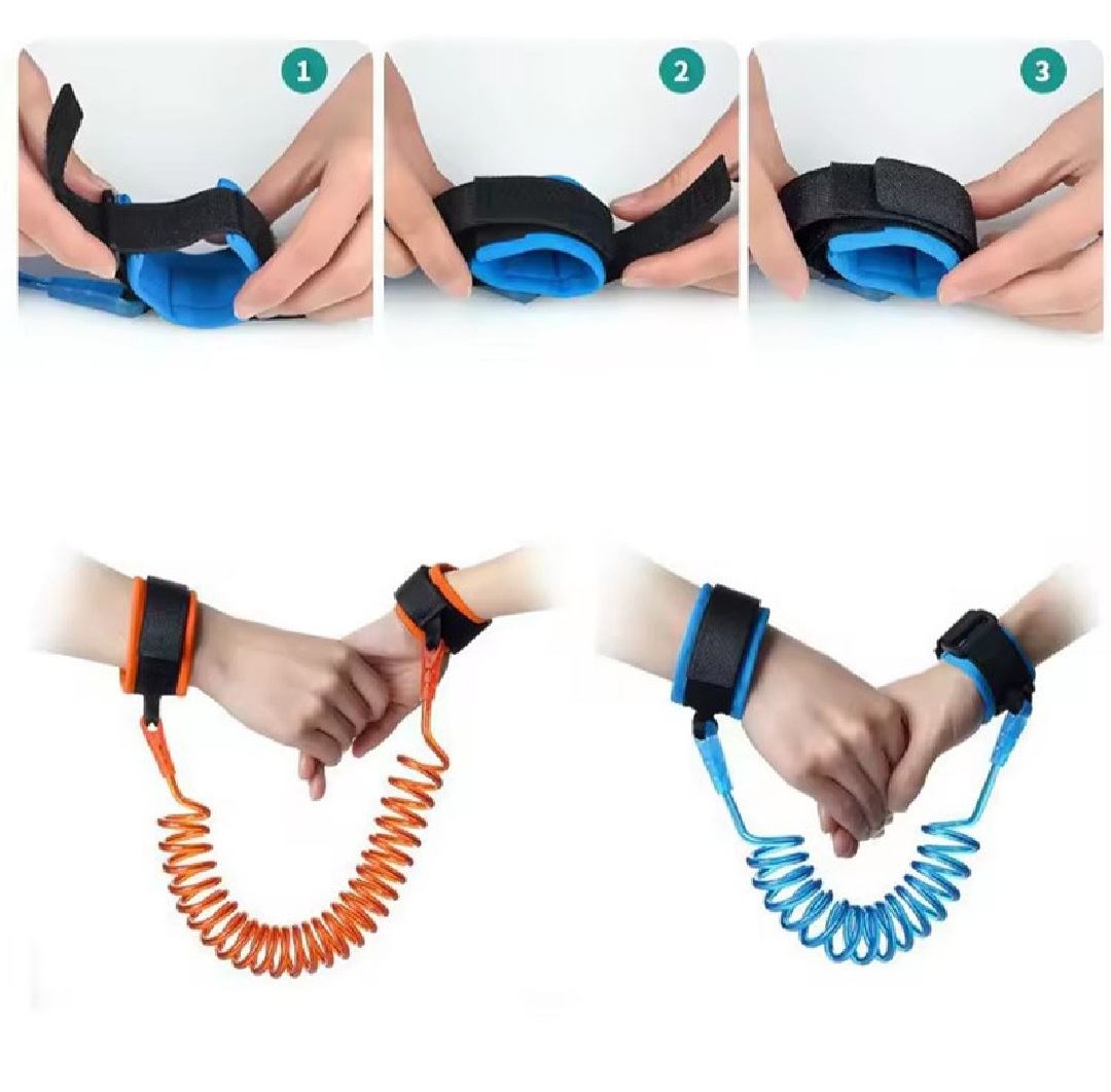 Picture of 1 PCS Baby Kids Safety Anti Lost Wrist Link Rope Walking Hand Belt 5 Fits Multicolor