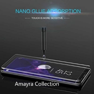 Picture of Samsung Galaxy S9+ / Samsung Galaxy S9 Plus (A+ GRADE) Premium UV Tempered Glass Screen Protector Curved with Liquid Glue and UV Light -Transparent Clear