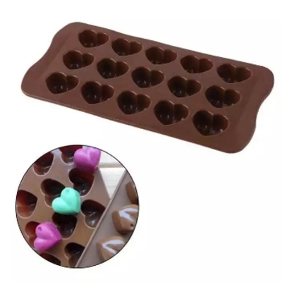 Picture of Silicone Ice-Cube Chocolate Cake Jelly Tray Pan Heart Maker Mold Mould -Chocolate
