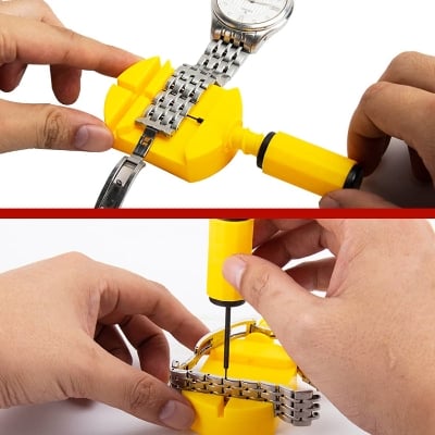 Picture of 1 pcs Watch Chain Cutter, Watch Removal Tool Kit, Watch Cutter,Watch Chain Steel Strap Watch Adjuster , Yellow