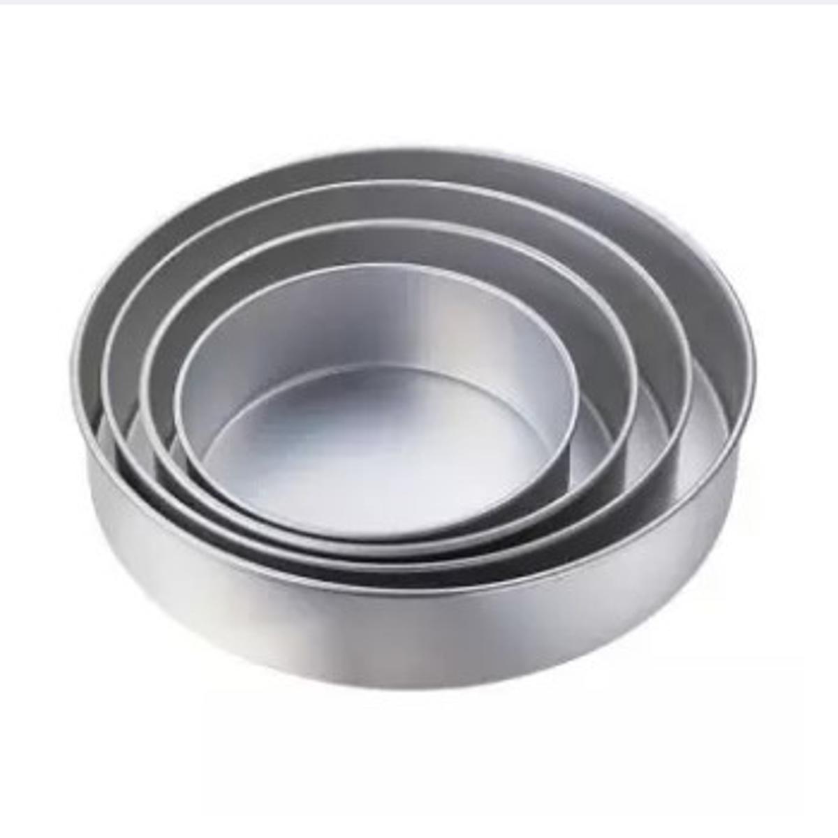 Picture of Round Cake Mold -4 Pieces Set -Silver