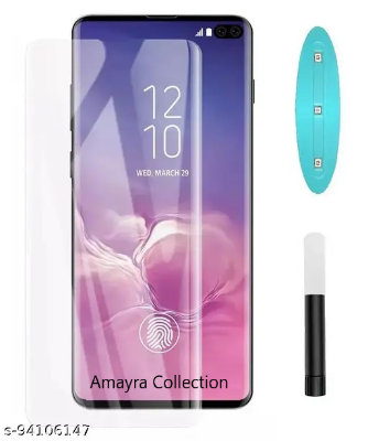 Picture of Samsung Galaxy S10 Lite (A+ GRADE) Premium UV Tempered Glass Screen Protector Curved with Liquid Glue and UV Light -Transparent Clear