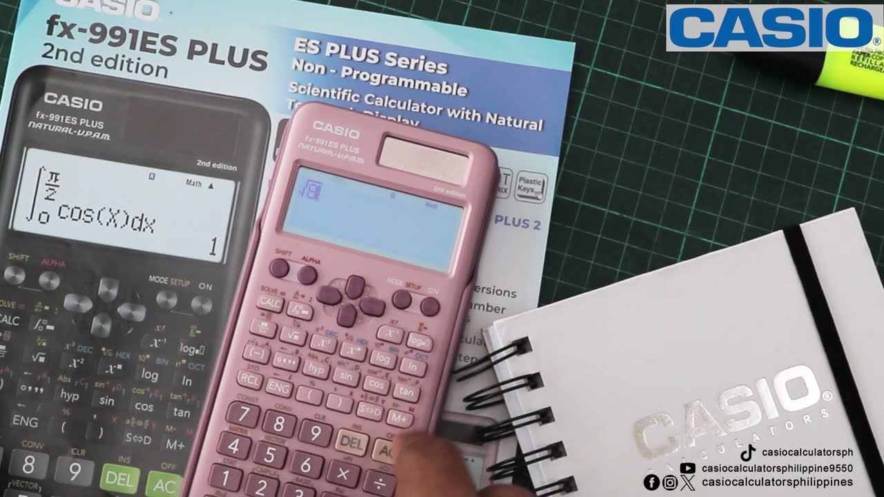Picture of FX-991ES Plus 2nd Blue And Pink Colours Scientific Calculator For Students 
