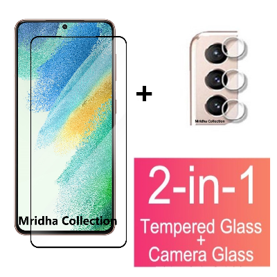 Picture of 2in1 Protector Combo Pack for Samsung Galaxy S21 FE 5G (Premium Full Screen Protector Glass + Camera Lens Protector)