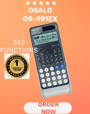 Picture of OSALO. OS-991EX CW Scientific Calculator 552 Functions 1Years Warranty For Students Black