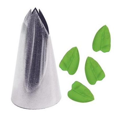 Picture of 1 piece Stainless Steel Leaf Design Piping Nozzle For Cake Decoration (Model: Leaf) -Silver
