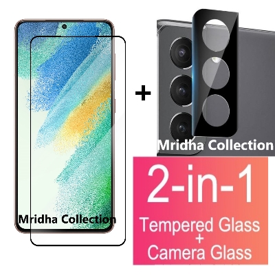 Picture of 2in1 Protector Combo Pack for Samsung Galaxy S22 5G (Premium Full Screen Protector Glass + 3D Camera Lens Protector)