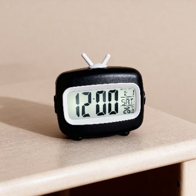 Picture of Digital Clock,Cute Retro TV-Shaped Digital Television Alarm Clock 