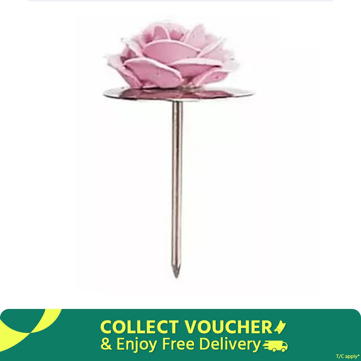 Picture of 1 Piece Stainless Steel Rose Stand for Cake Decoration -Silver