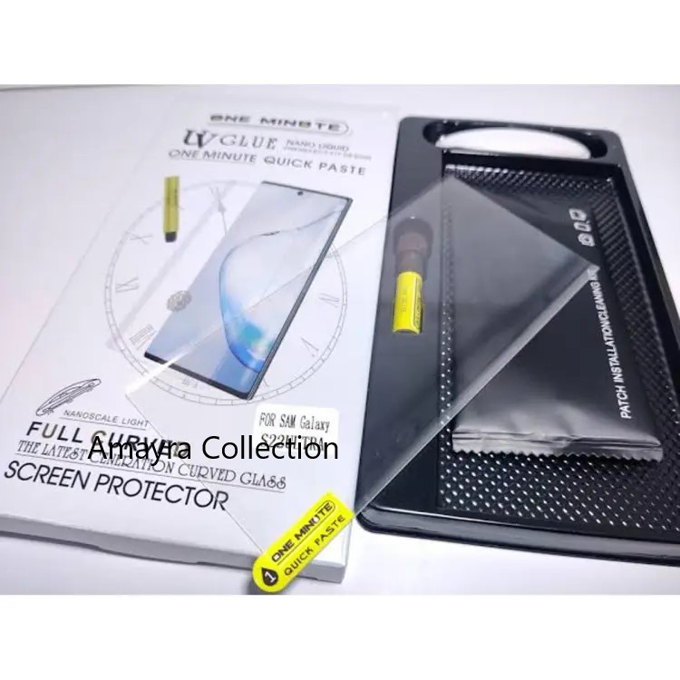 Picture of Samsung Galaxy S21+ 5G / Samsung Galaxy S21 Plus 5G (A+ GRADE) Premium UV Tempered Glass Screen Protector Curved with Liquid Glue and UV Light -Transparent Clear