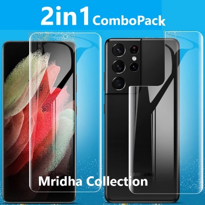 Picture of 2in1 Protector Combo Pack for Samsung Galaxy S22 Ultra 5G (Front Hydrogel Protector Poly + Back Hydrogel Protector Poly)
