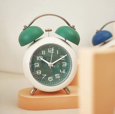 Picture of Sweep Round Medium Size Silence Analog Alarm Clock Snooze Function Modern Desktop Clock 