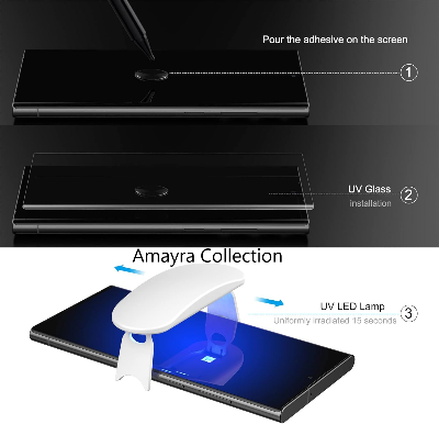 Picture of 2in1 Protector Combo Pack for Samsung Galaxy S22 Ultra 5G (A+ GRADE) UV Glass Screen Protector + 3D Camera Protector Lens