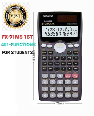 Picture of Fx-991MS Scientific Calculator 1st edition Battery Power For Students Black