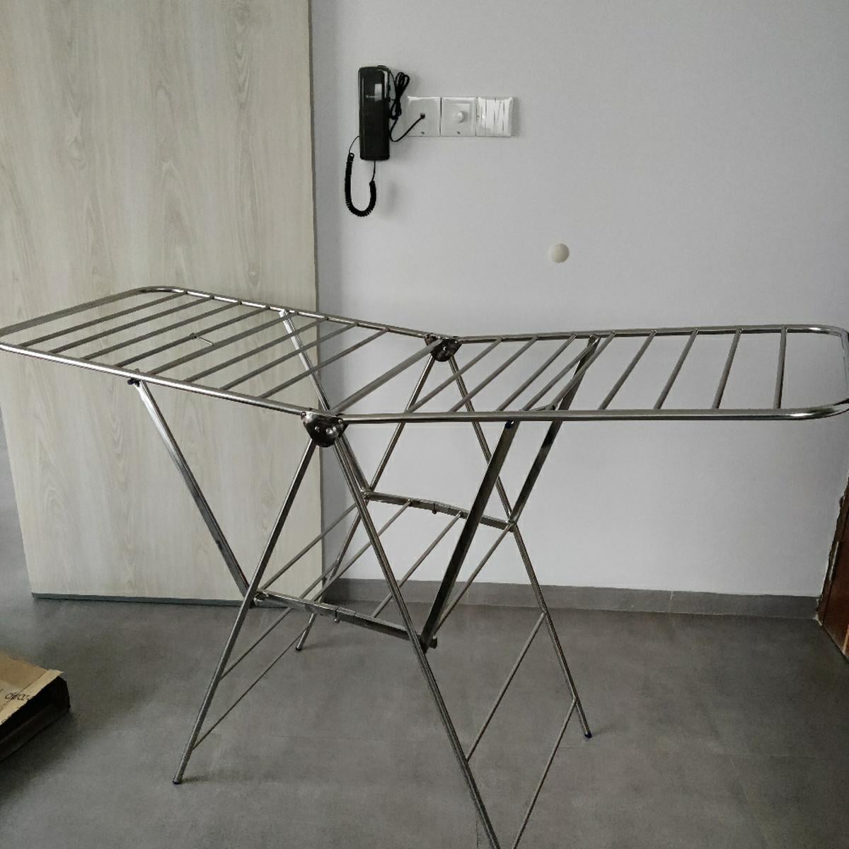 Picture of Heavy SS Home Intuition Foldable Clothes Drying Rack Dryer -Silver
