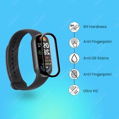Picture of Mi Band 9 Smart Watch Full Coverage Plastic Screen Protector (3 Pcs)