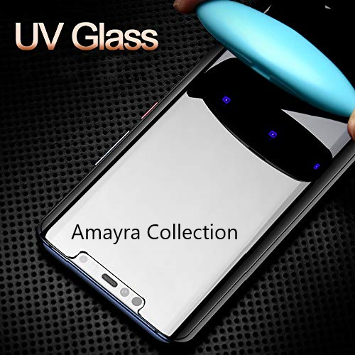 Picture of Samsung Galaxy S22 5G (A+ GRADE) Premium UV Tempered Glass Screen Protector Curved with Liquid Glue and UV Light -Transparent Clear