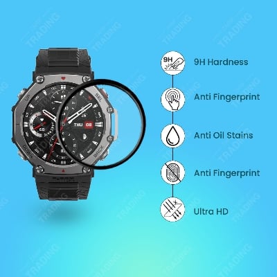 Picture of Amazfit T-Rex 3 Smart Watch Full Coverage Plastic Screen Protector (3 Pcs)