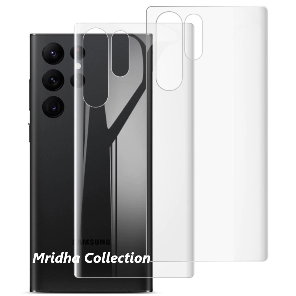 Picture of 2in1 Back Protector Combo Pack for Samsung Galaxy S22 Ultra 5G (Back Hydrogel Poly Protector + 3D Camera Lens Protector Glass)