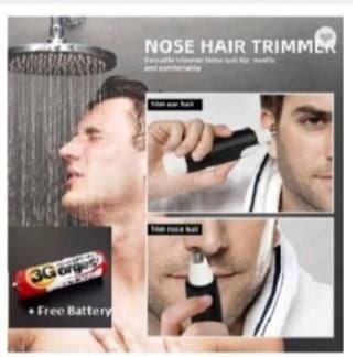 Picture of Nose Ear Hair Trimmer Stainless Steel Blade , Shaving And Unwanted Hair Removal Electric Trimmer - Trimmer - Trimmer For Men -Black
