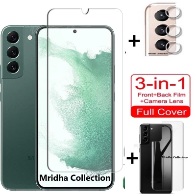 Picture of 3in1 Protector Combo Pack for Samsung Galaxy S21 FE 5G (Clear Screen Protector Glass + Back Hydrogel Protector Poly + Camera Lens Protector)
