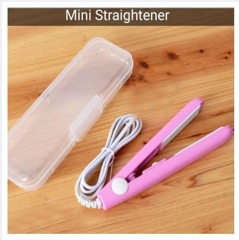Picture of Mini Hair Straighteners Styling Tool Compact Size for Travel And Home Use Easy to Store And Use for Quick Straightening -Skin