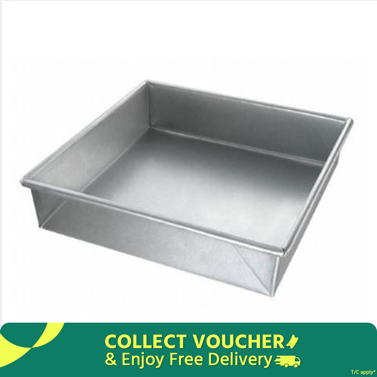 Picture of 9'' x 9'' inch Square Cake Mould -Silver