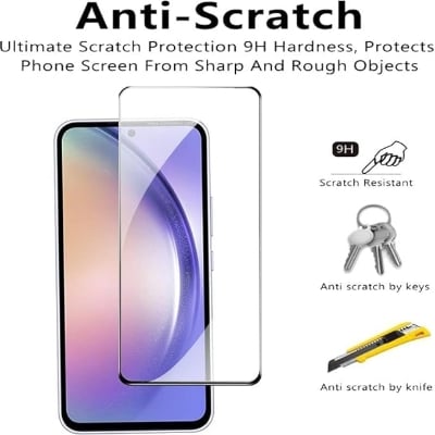 Picture of Samsung Galaxy S24 FE 5G Premium Full Coverage Glass Protector Tempered Glass Screen Protector 9H Hardness