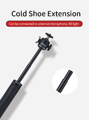 Picture of Jmary MT-29 Mini Tripod Stand with Universal Mobile Phone Holder and High Quality Aluminum Alloy Ball Head Black (Black)