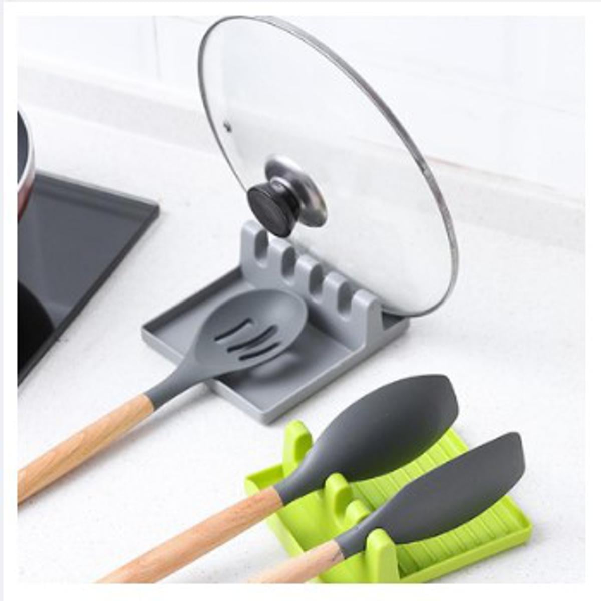 Picture of 1 Pieces Multi Function Ladle Spoon Rest Holder -Green