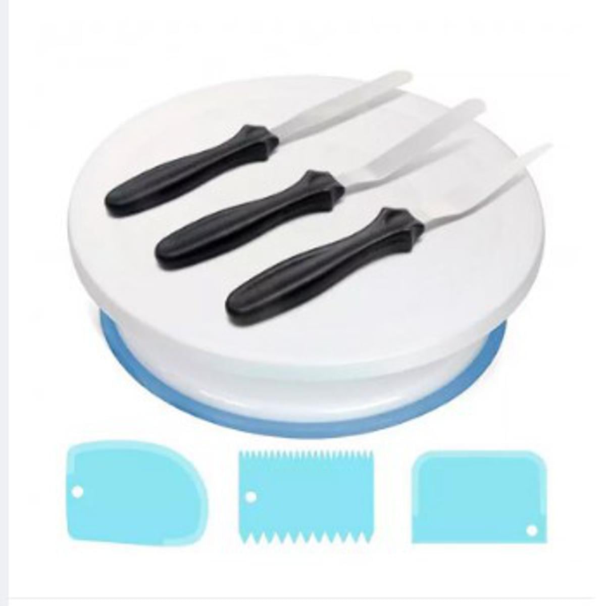 Picture of 7 Pcs Set Cake Rotary Table Set -White