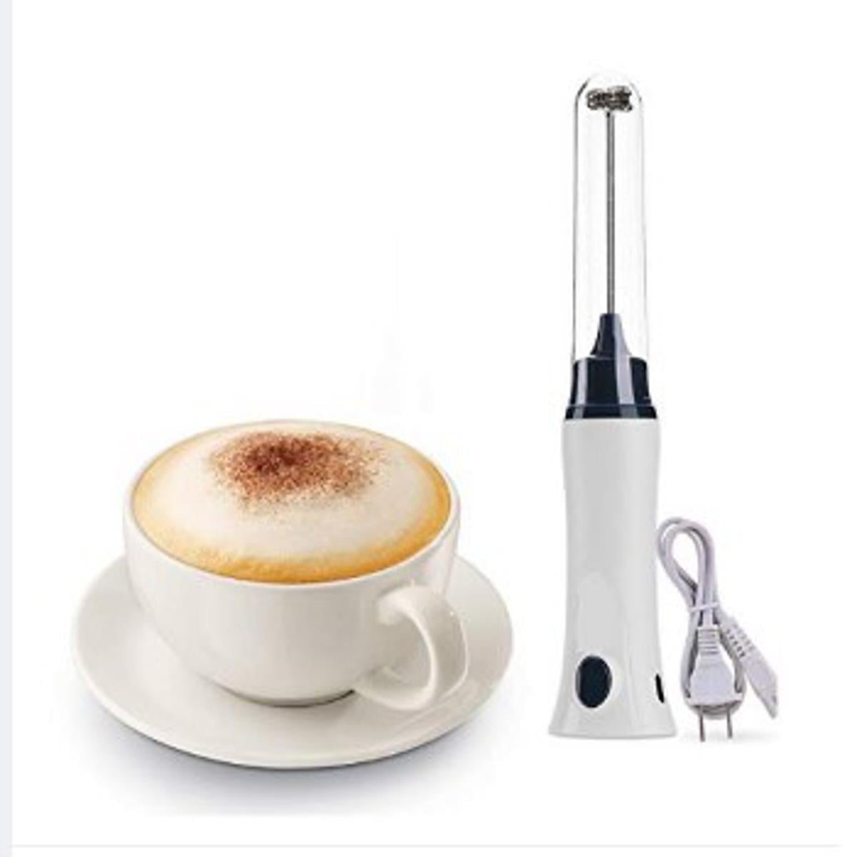 Picture of Rechargble Hand Liquid Mixer And Coffee Maker Juice Maker-White - Coffee Mixer -White