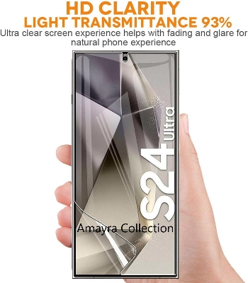 Picture of 3in1 Protector Combo Pack for Samsung Galaxy S24 Ultra 5G (Front Hydrogel Screen Protector Poly + Back Hydrogel Poly Protector + Camera Lens Protector)