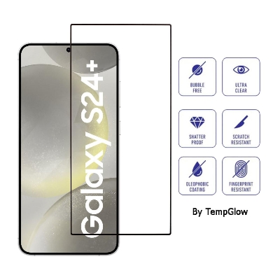 Picture of Samsung Galaxy S24+ 5G / Samsung Galaxy S24 Plus 5G (5D 9D 11D 13D 21D) Screen Protector Tempered Glass Film 9H Hardness Full Coverage No Bubbles and Fingerprint Scratch-Resistant