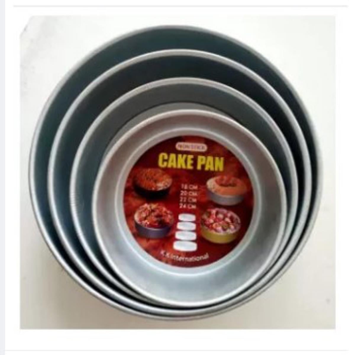 Picture of 4 Pcs Aluminium Cake Mould Round Mold for Bread, Pudding & Baking tools Four(4)Pcs Set- Silver Color -Silver