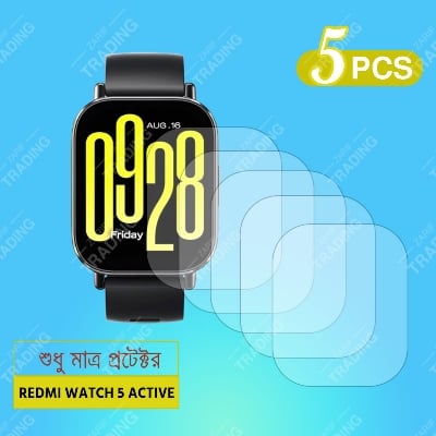 Picture of Redmi Watch 5 Active Smart Watch Screen Protector HD Clear Ultra-Thin Glass Full Coverage Scratch & Fingerprint Resistant for Xiaomi Redmi Watch 5 Active Screen Protector (5 Pcs)