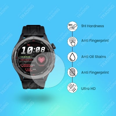 Picture of Haylou Solar Neo Smart Watch Screen Protector HD Clear Ultra-Thin Glass & PMMA Full Coverage Scratch & Fingerprint Resistant (1 Pcs Glass)