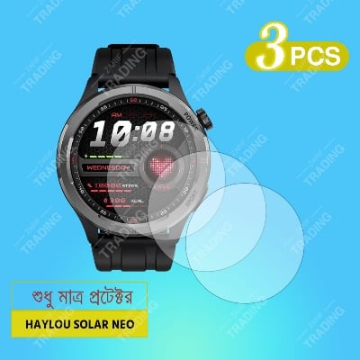 Picture of Haylou Solar Neo Smart Watch Screen Protector HD Clear Ultra-Thin Glass & PMMA Full Coverage Scratch & Fingerprint Resistant (3 Pcs Glass)