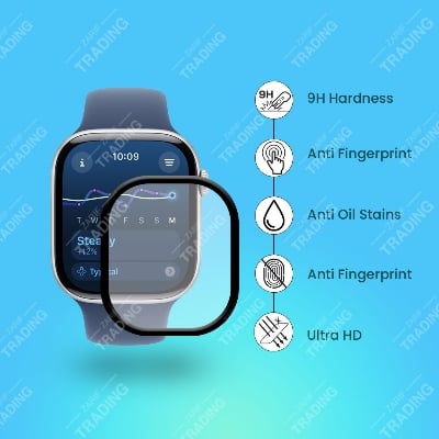 Picture of Apple Watch Series 10 42mm 46mm Watch Screen Protector HD Clear Ultra-Thin PMMA Full Coverage Scratch & Fingerprint Resistant (42mm-1 Pcs)